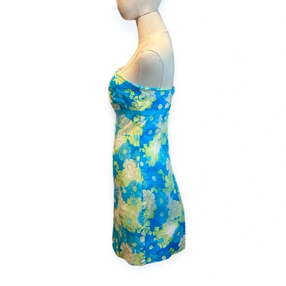 Lilly Pulitzer Vintage Lazy Daisy Strapless Dress size women’s 4 - white label - Picture 4 of 6